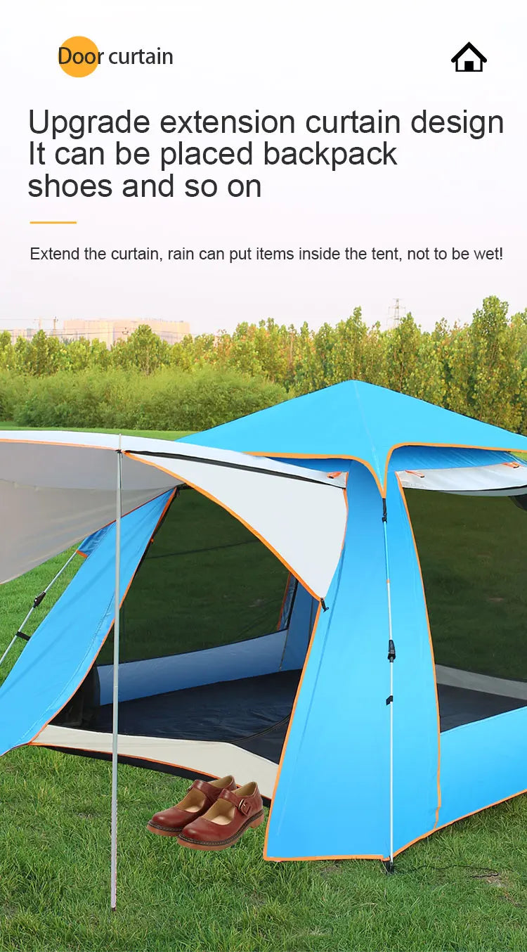 Factory Outlet New Pattern Custom Oem Easy One Touch Tents Outdoor Automatic Camping Tent Camptown Tent