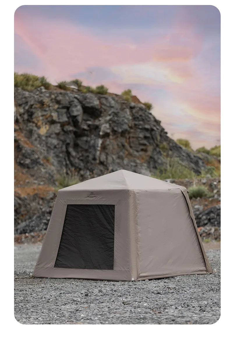 Outdoor Camping Inflatable Tent Mountainhiker Rainproof UV Protection Large Sunshade Canopy Silver-Coated Quick Inflatable Hut