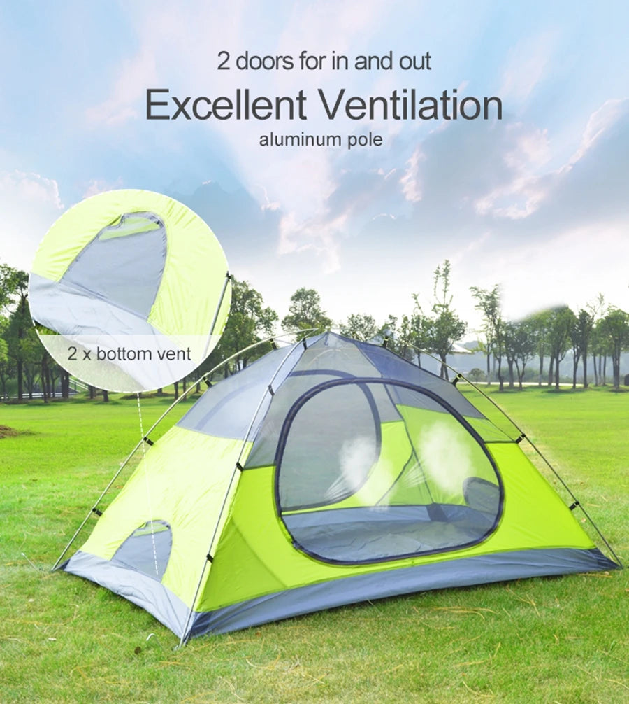 Desert Fox Camping Tent with Snow Skirt Winter Type 2 Persons Warm Tents for Hiking Travelling 4 Seasons Outdoor Backpack Tent