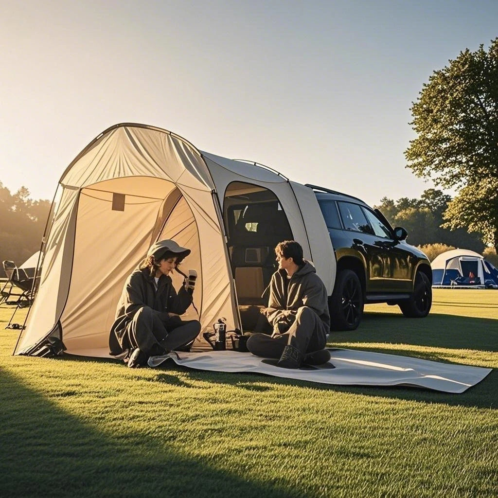 Easy Setup SUV Car Camping Tent - 4-Season Waterproof Tailgate Tent with Floor, 2-4 Person Large Space for Outdoor Adventures