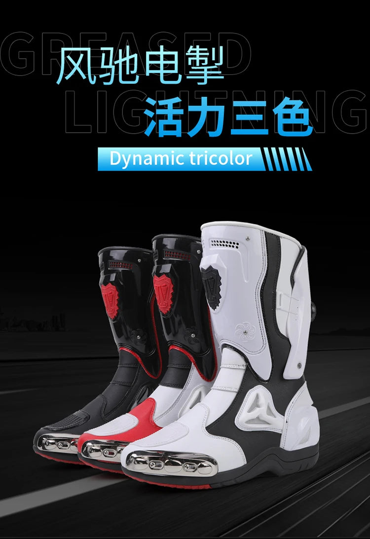 36-47 Anti Fall Motocross Boots Wear-resistant Motorcycle Boots Men's Women Racing Boots Safe Riding Equipment Rally Shoes