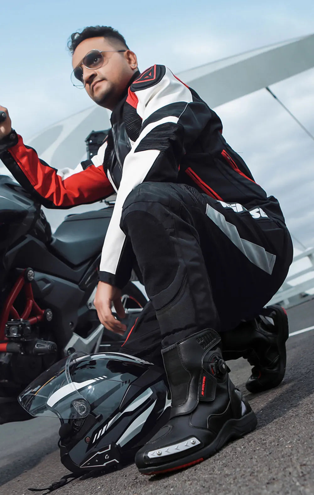 Fashion Men's Motorcycle Boots Waterproof Anti-Slip Motorbike Boots Man Motos Riding Shoes TPU Anti-collision Motocross Boot