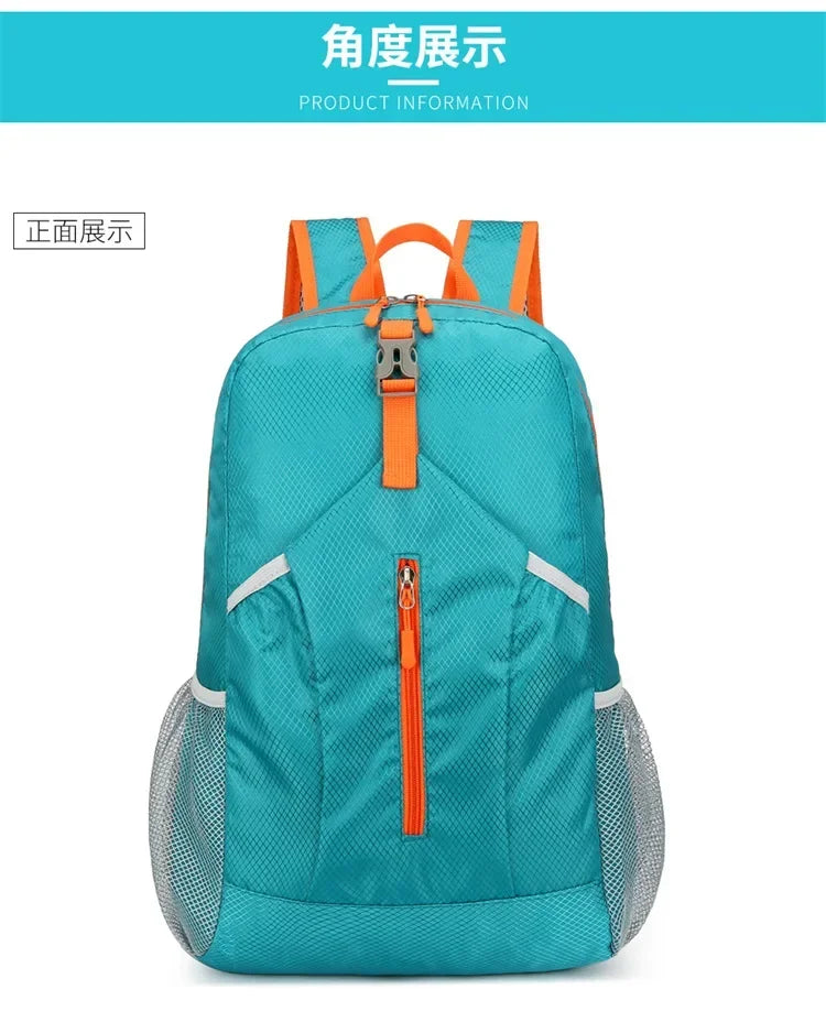 25L Light Folding Waterproof Unisex Hiking Fitness Camping waterproof Climbing Travel Bag Outdoor Sports Leisure Backpack