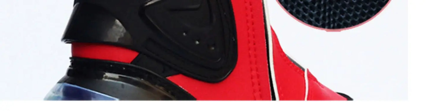 Motorcycle Boots Feet Protection High-Speed Pro-Biker Microfiber Men's Boats Moto Motorbike Race Boot Breathable Anti-fall Shoes