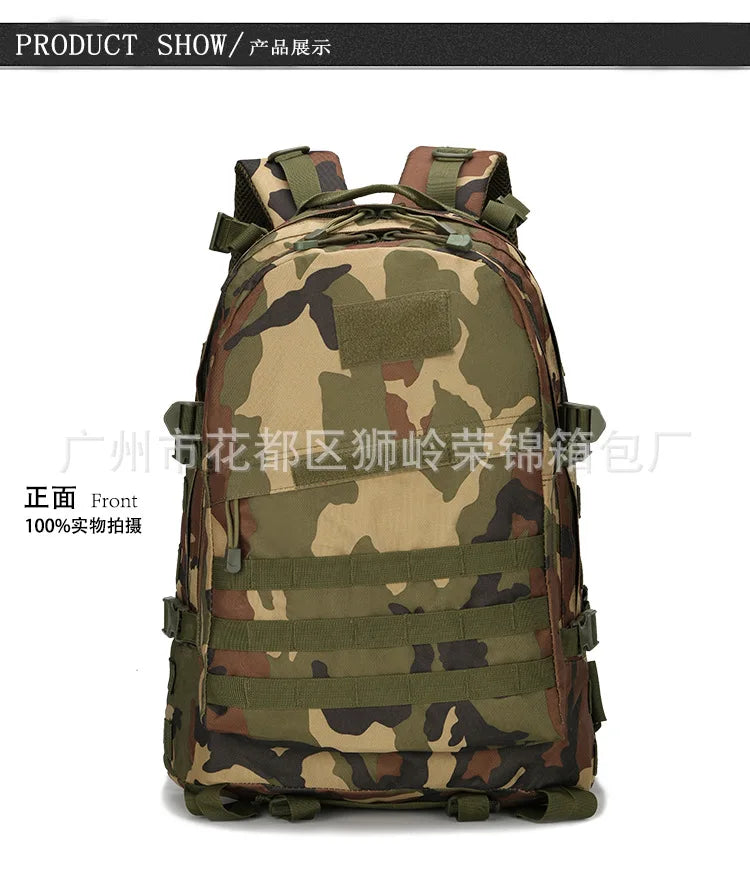 Upgraded 3D Bag Camouflage Mountaineering Bag Tactical Backpack Outdoor Camping Travel Bag