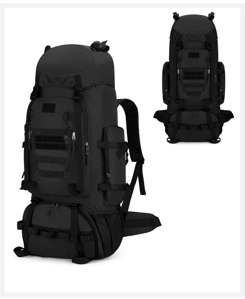 90L Travel Bag Camping Backpack Tactical Hiking Climbing Bags Mountaineering Large Sport Knapsack Outdoor Men Luggage Rucksack