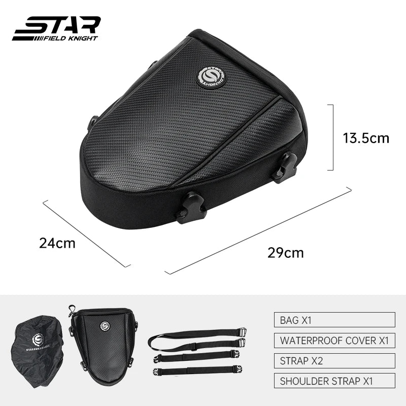 SFK Large Capacity Motorcycle Bag Rear Seat Bag Tail Pack Multifunctional Crossbody Bag Riding Gears With Outdoor Raincover