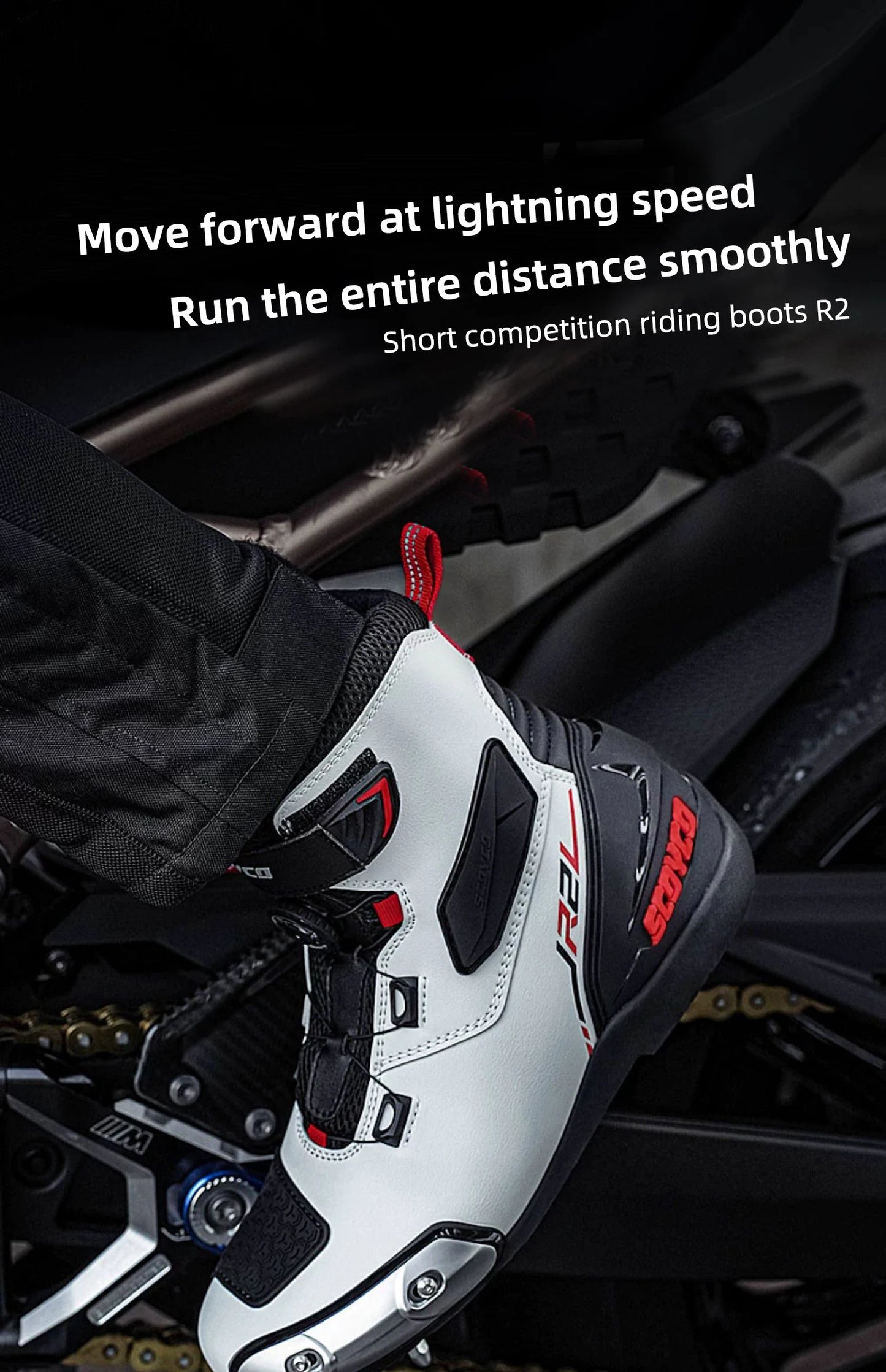SCOYCO Motocross Boots Men Anti-fall Non-slip Motorcycle Protective Boots Breathable Wear-resistant Motorcyclist Shoes Equipment