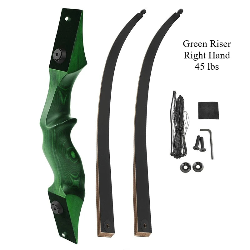 60inch Black Hunter Recurve Bow Right/Left Hand Traditional Beauty Hunting Reflection Bow And Arrow Outdoor Shooting Wooden Bow