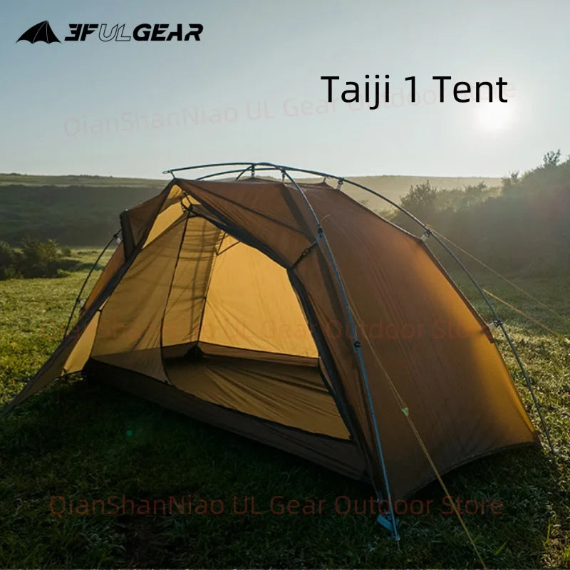 3F UL Gear Taiji 1 Tent Ultralight Single Person Outdoor Camping Tourism Tent Mountaineering Windproof Hiking Tent 1 Person