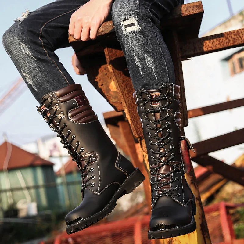Motorcycle Boots Men Moto Racing Motocross Off-Road Motorbike Motorcycle Shoes Botas Moto Riding Boots High Boots