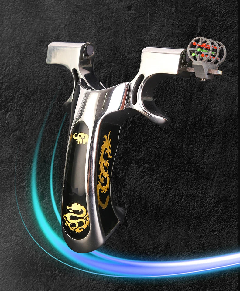 New High-Precision Slingshot 304 Stainless Steel Outdoor Powerful Shooting Slingshot Catapult Set