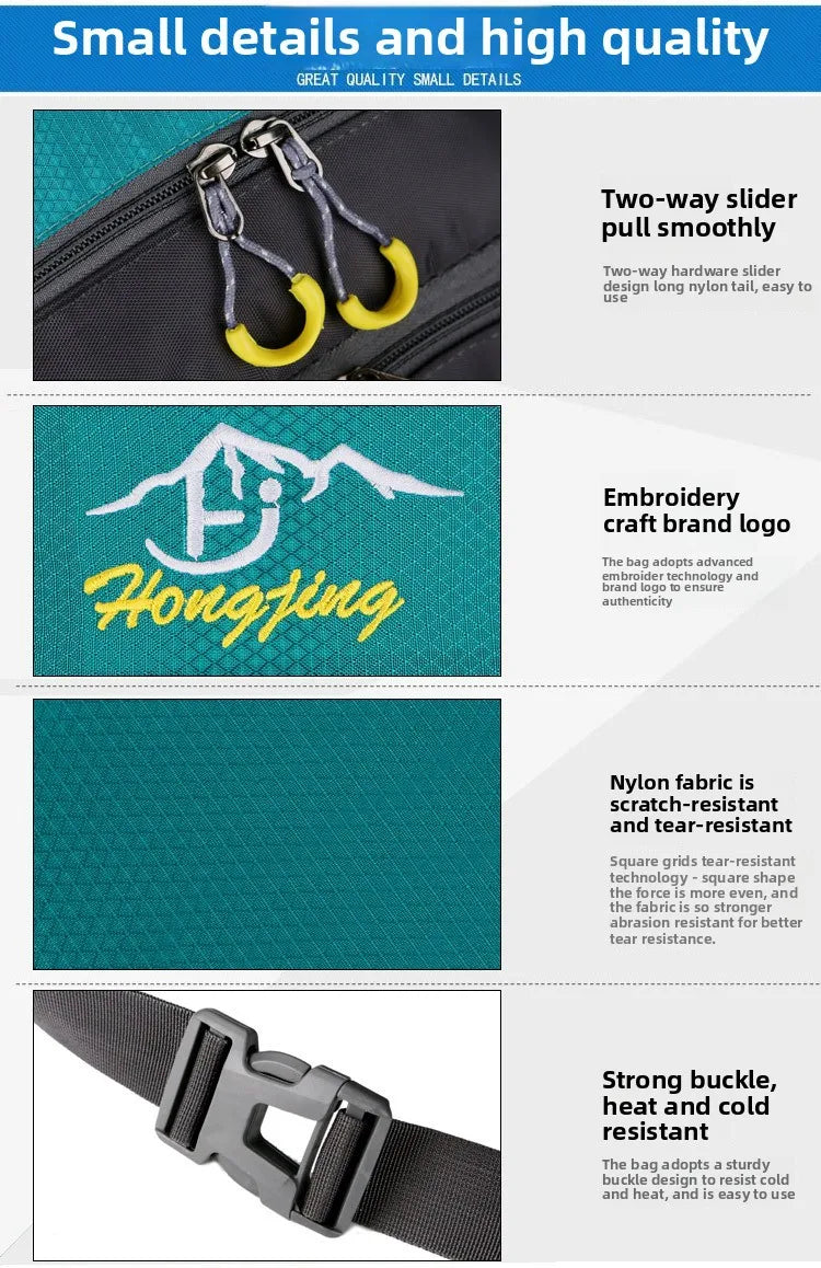 60L Large Capacity Hiking Backpack Men Outdoor Mountain Backbag Male Sport Back Pack Leisure Teens Travel Package Black