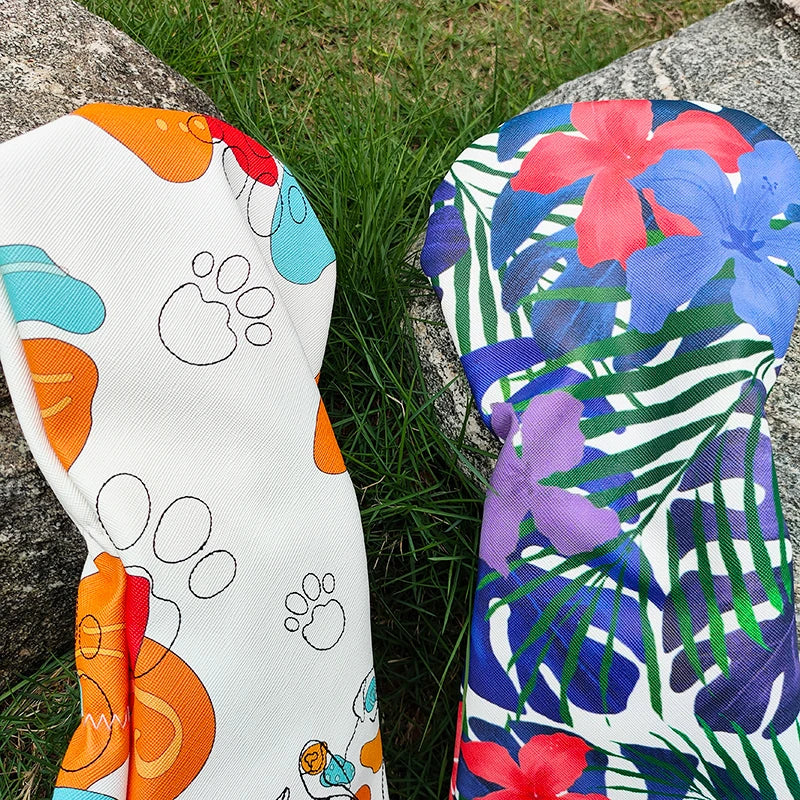 Golf Headcovers 1 Driver Covers Polyester Golf Club Head Cover Waterproof Black Velvet Lining Printing Accessories Soft Durable