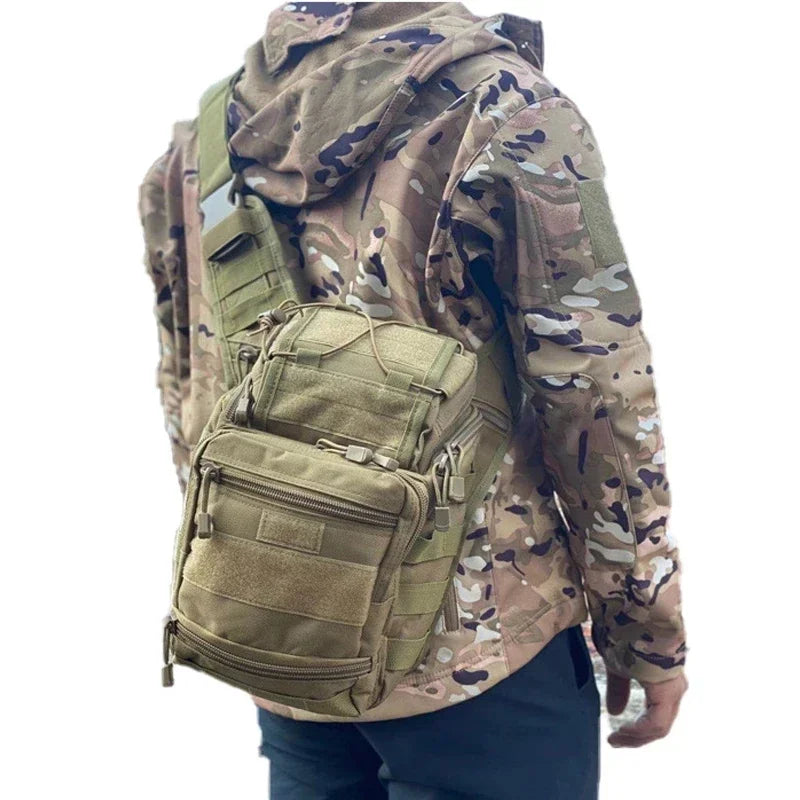 Large Hunting Sling Backpack EDC Tactical Shoulder Bag Molle  Chest Pack Waterproof Outdoor Camping Trekking Camera Pack