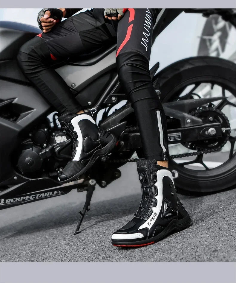 Riding Tribe  Motorcycle Boots Men Motocross Botas Moto Motorboats Shoes Motorbike Racing Career Bicycle Speed Boots