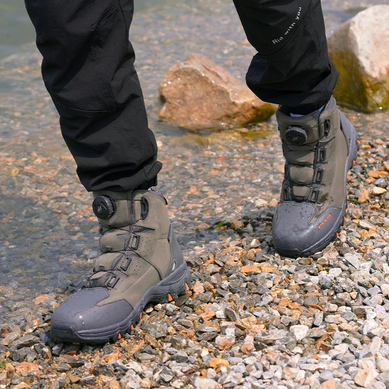 FEHER MQZ Series Motorcycle Boots for Men All-season Protective Wear-resistant Motorcycle Riding Hiking Urban Commuting Shoes