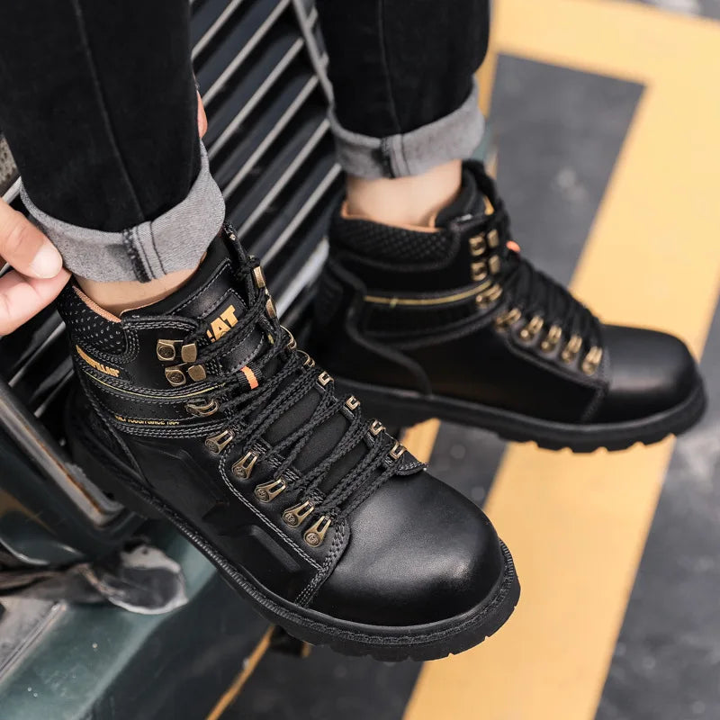 Hot Selling Men's And Women's Motorcycle Boots, Genuine Leather Couple's Workwear Boots, Outdoor Hiking Boots, Hiking Boot, Cyc