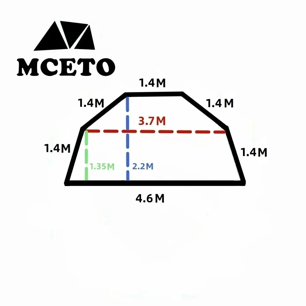 4.6 M Polygon Camping Mat Oversize Outdoor Picnic Mat Decagon Big Pyramid Tent Ground Sheet Simple Awnings Shelter Beach Blanket