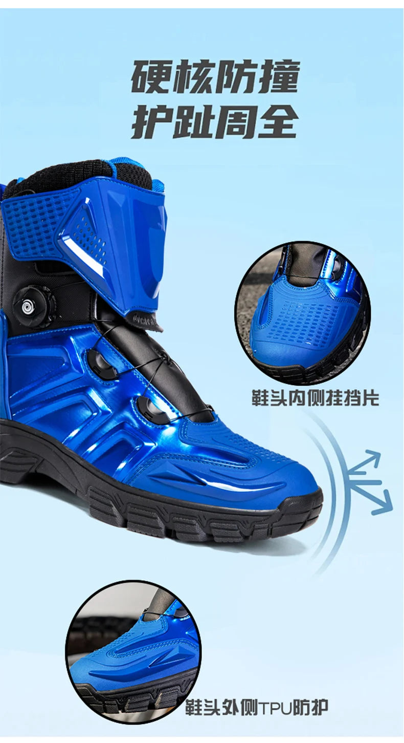 New Motorbike Boots Anti-slip Waterproof  Motorcycle Boots Wear-resistant Biker Protection Equipment Anti-fall Motocross Boot