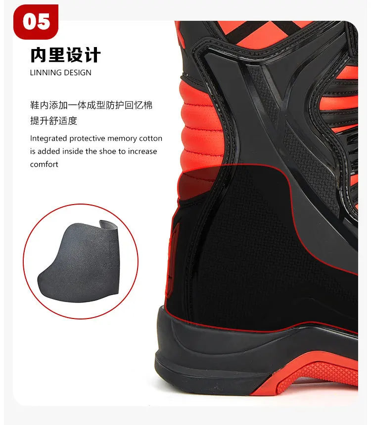 Motocross Enduro Professional Racing Boots Motorcycle Off-road Bottas Motorboat Shoes ATV MTB Motorcycle Long Racing Boots