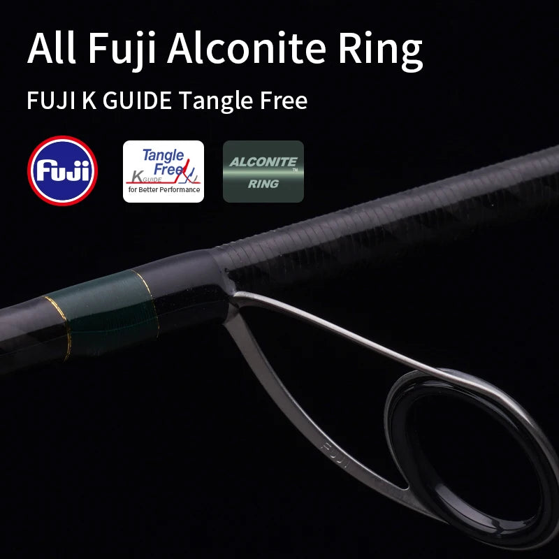PURELURE LUBINA Spinning Rod For Bass High Carbon Long Throwing Fishing Rod In FUJI Accessories, Plus Spinning Reel