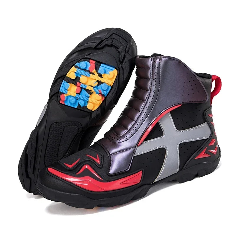 Motorcycle Boots Men's women's Motor Riding Boot Motorbike Chopper Cruiser Touring Motocross Shoe Breathable Motorcycles Shoes