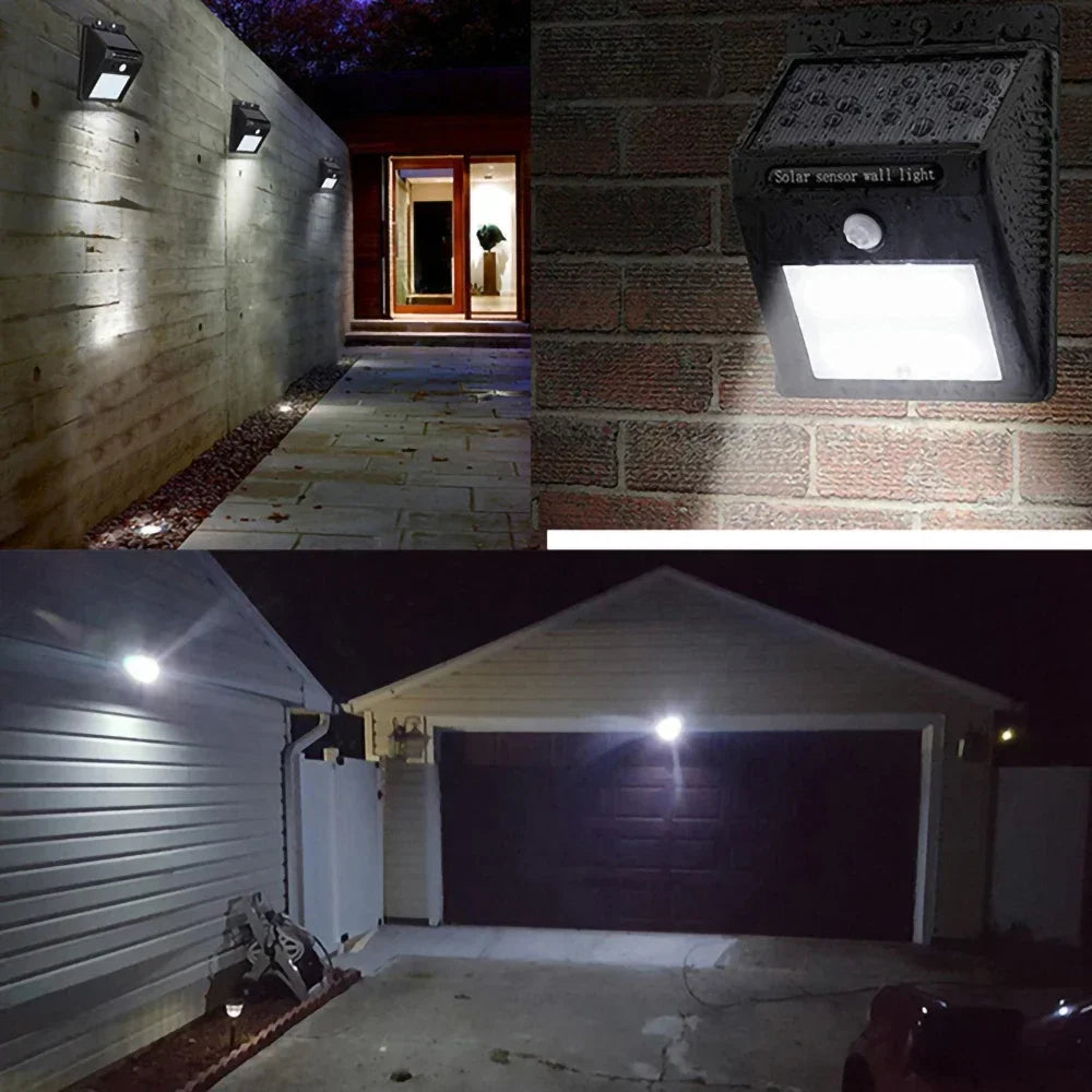LED Solar Motion Sensor Wall Light 1/2/4PCS Outdoor Solar Powered Lights For Yard Garden Fence Garage Waterproof Street Lamp