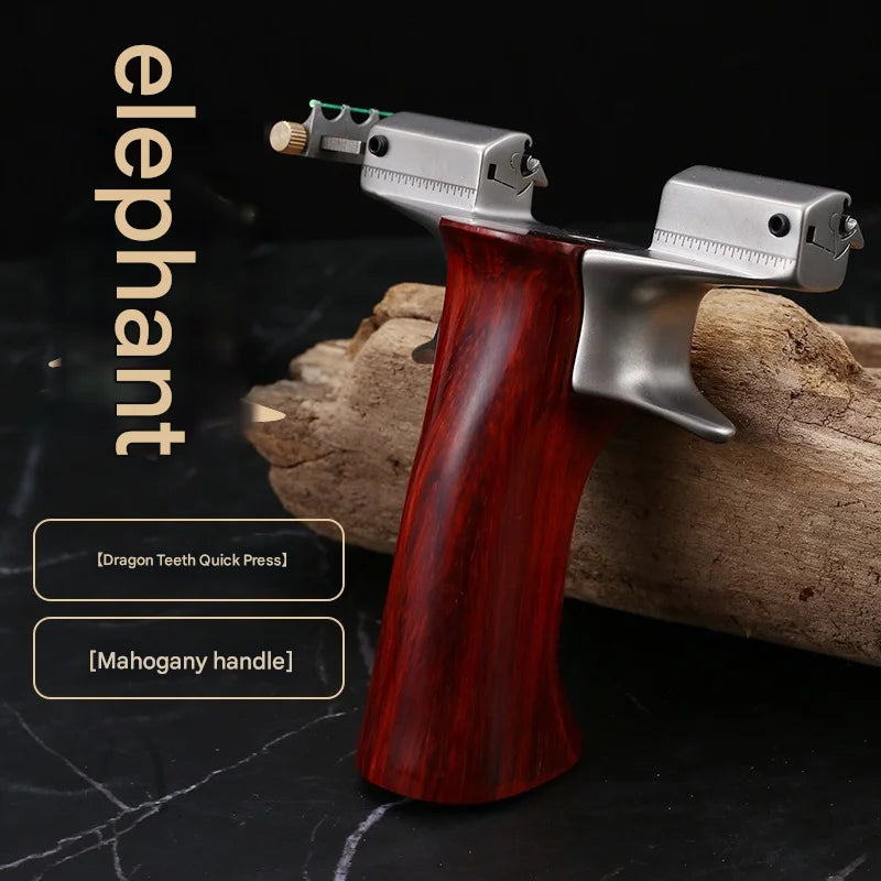 Powerful Dragon Tooth Slingshot Outdoor Competition Actual Combat Quick Pressure Concealed Buckle Catapult With Flat Leather