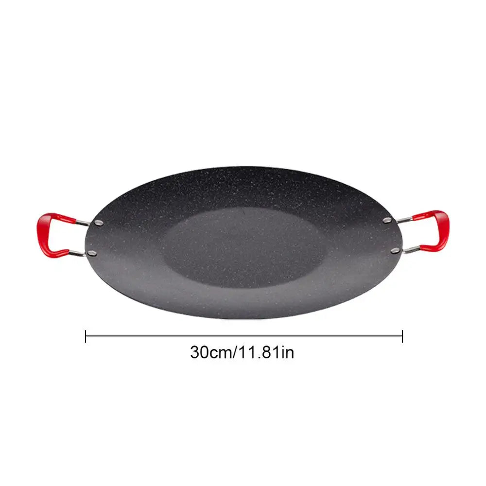 Stove Top Grill Korean Pan Camping Stove Grill Round Griddle Pan Non-Stick Indoor Korean Grill Korean Barbecue Grill With Handle