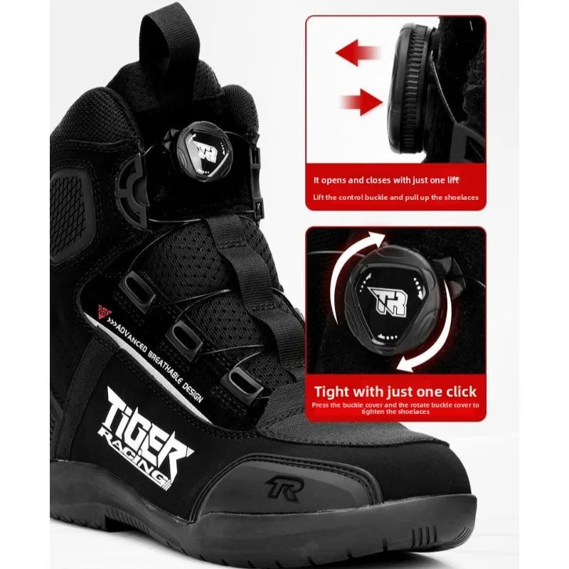 Motorcycle Shoes for Men, MTB Cycling Shoes, Winter Hiking High-Cut Boots, Tenis Masculino, Road Bicycle Sneaker，Casual Shoes