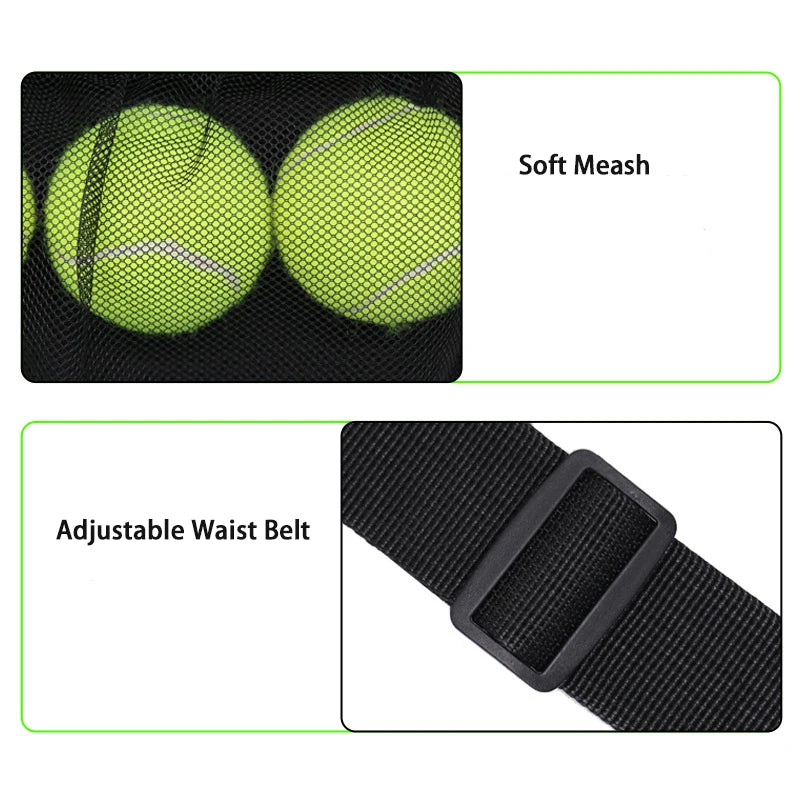 Training Ball Waist Bag, Tennis Pick-Up Bag, Ping-Pong Ball, Golf Ball, Portable Storage Bag, Quick Ball Waist Bag
