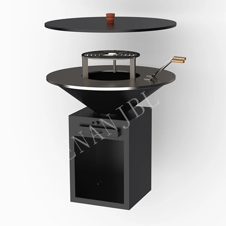 Commercial Corten Steel Outdoor BBQ Fire Pit Camping Charcoal BBQ Grill