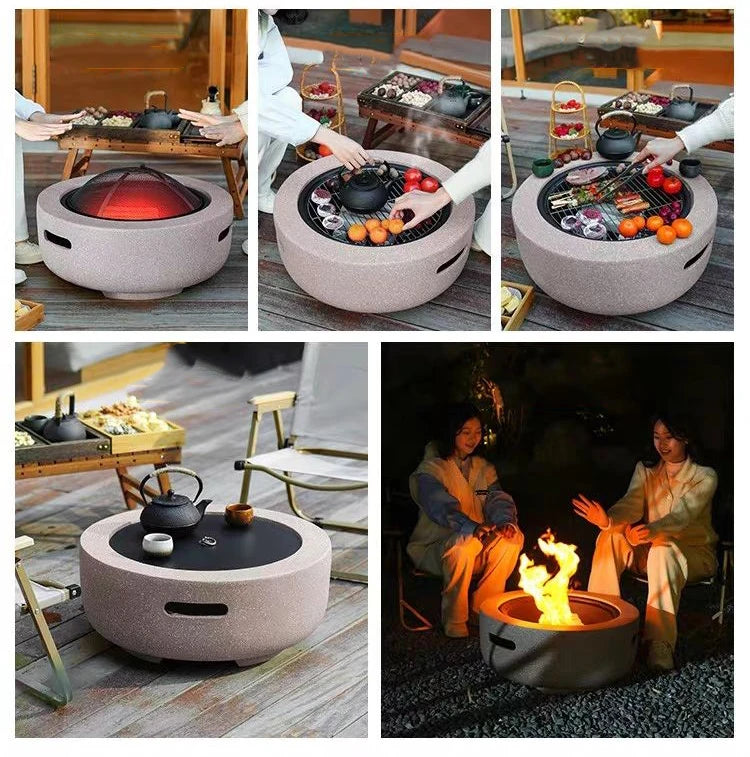 Camping BBQ Grills Outdoor Garden Charcoal Barbecue Brazier Portable Barbecue Grill Tent Travel Stove Kitchen Grill Accessories