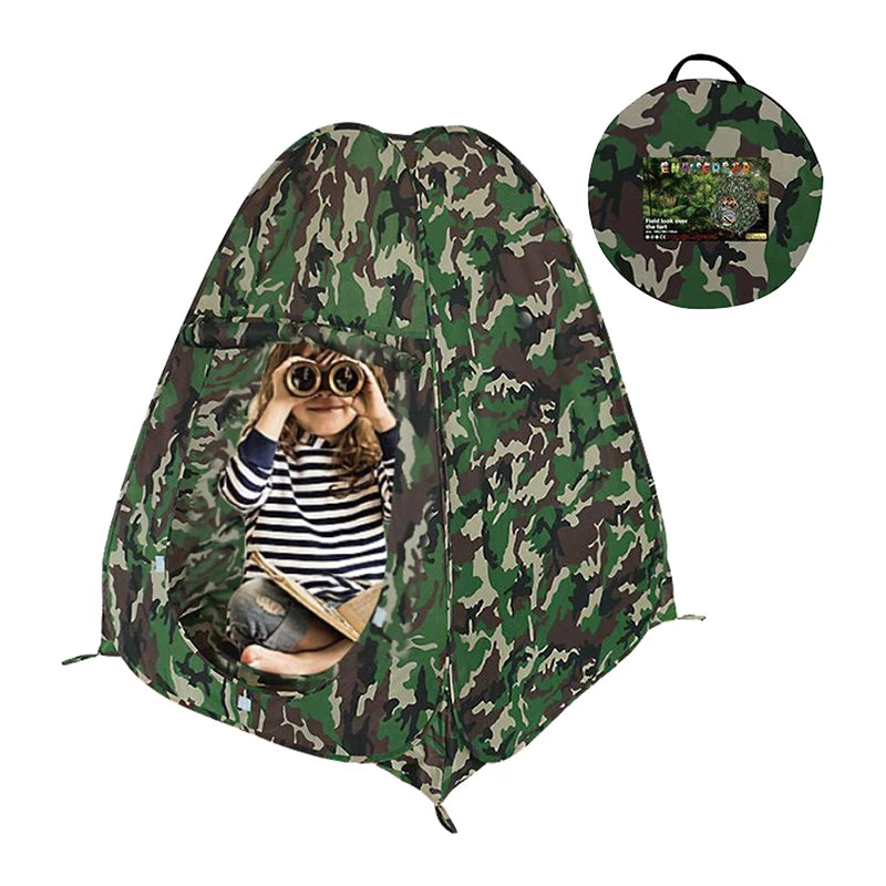 EMER Outdoor Camouflage Bird Watching Camping Tent Portable Play House  Children's Tent for Outdoor Shade Sports Beach Air Tent