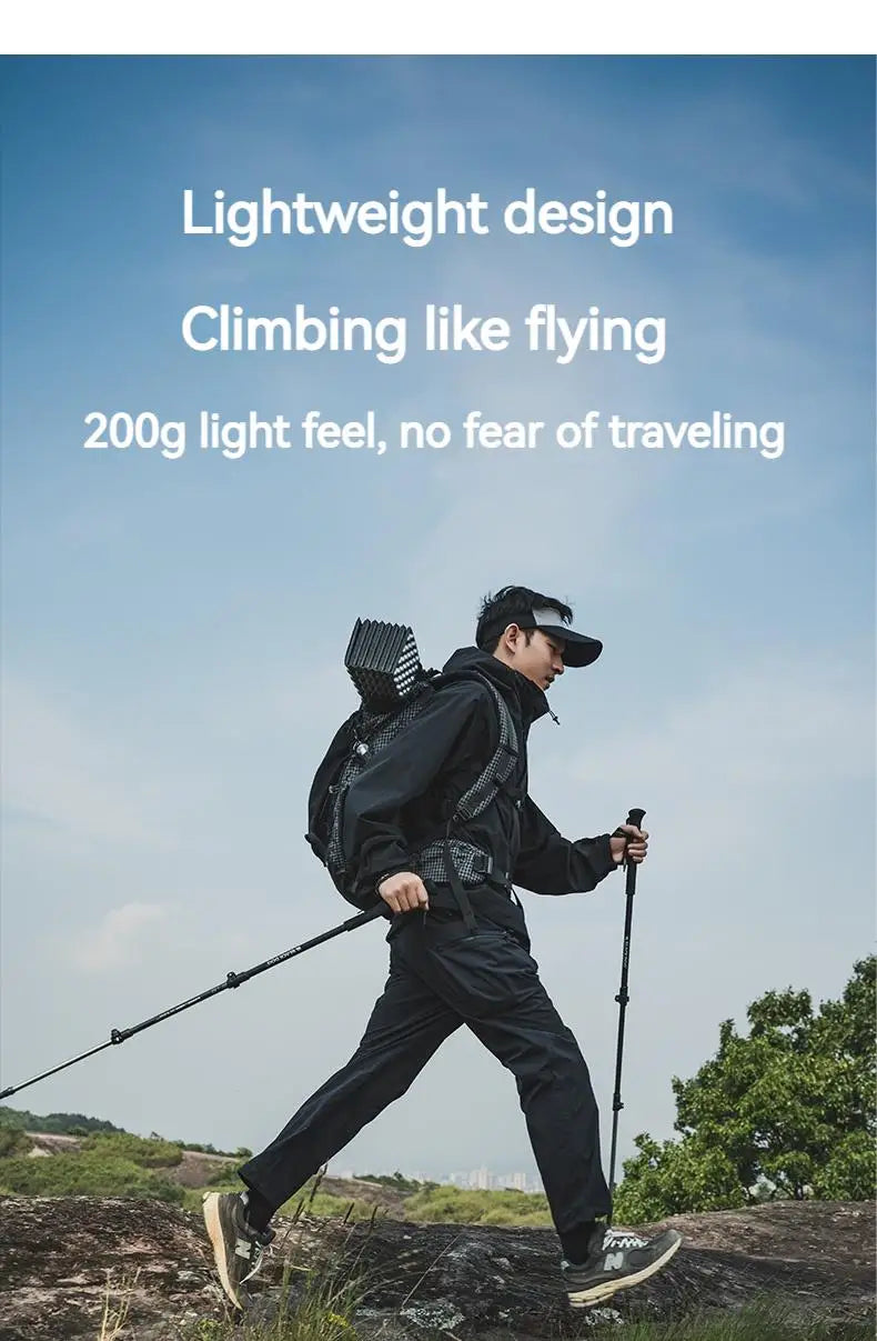 Naturehike Blackdog Trekking Pole Telescopic Aluminum Carbon Walking Sticks Hiking Cane Adjustable Ultralight Mountaineering 1pc