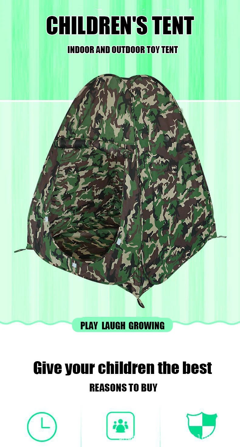 EMER Outdoor Camouflage Bird Watching Camping Tent Portable Play House  Children's Tent for Outdoor Shade Sports Beach Air Tent