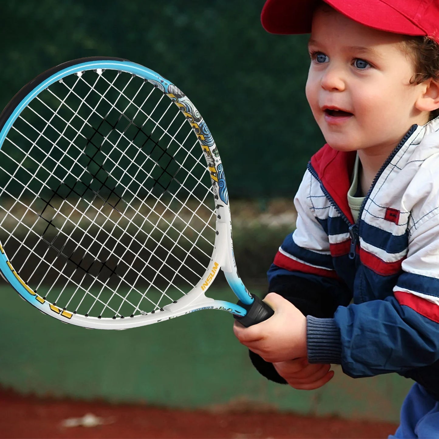 17" Kids Tennis Racket Best Starter Kit for Kids Age 4 and Under with Shoulder Strap Bag and Tennis Racket Toddler Tennis Raquet