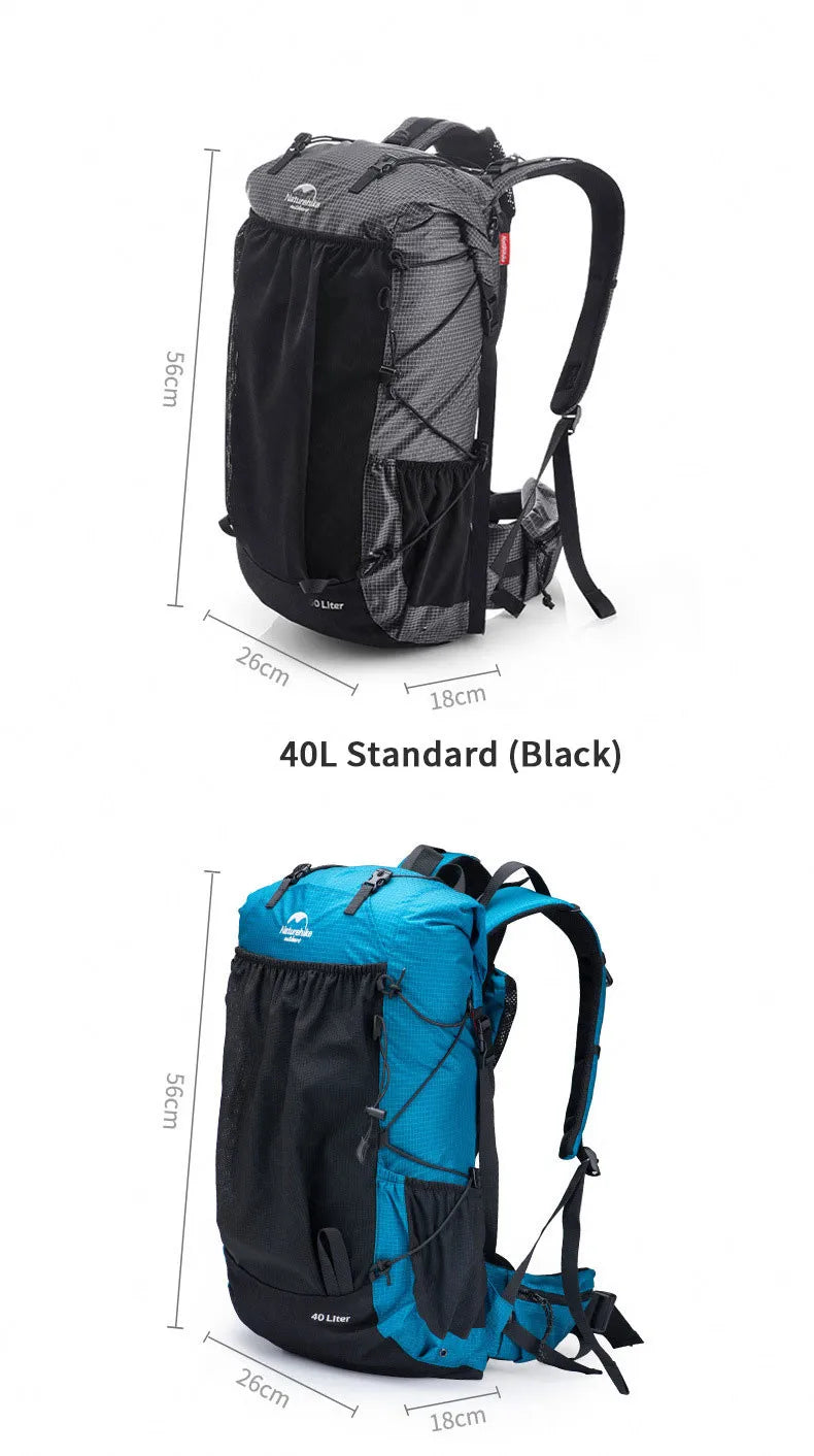 Naturehike Rock Series Outdoor Bags 60L Travel Backpacks Large Capacity 60+5L Hiking Packs Aluminum Frame Hiking Bag
