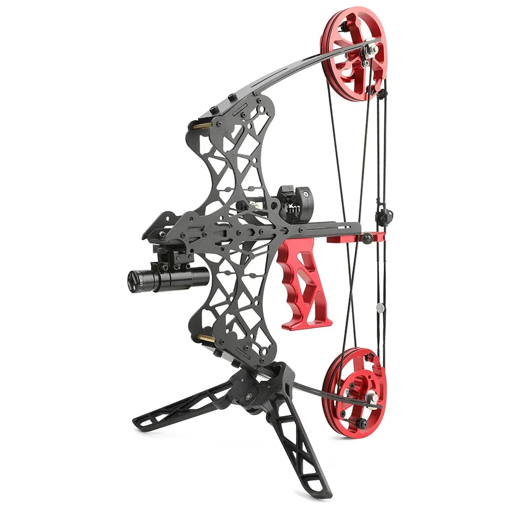 35 Lbs Compound Bow Dual Purpose 6061 Aluminium Wheels Grip Let Off 80% Shooting Arrows Steel Archery Hunting Target Bow