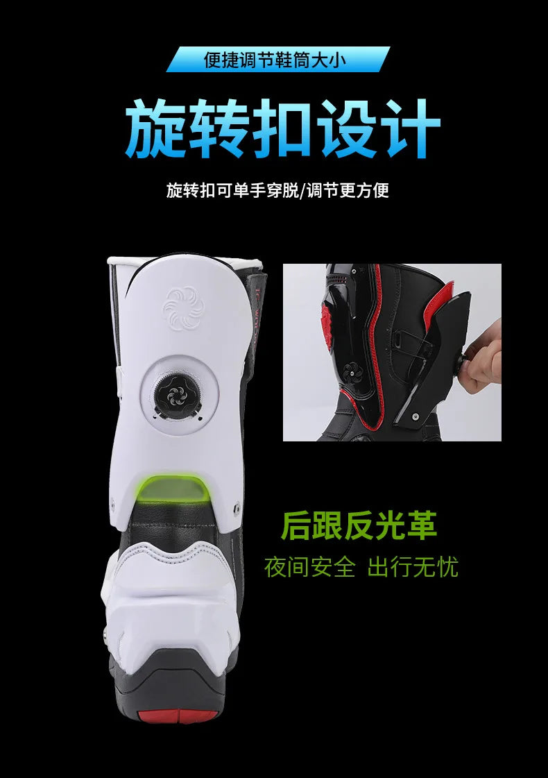 36-47 Anti Fall Motocross Boots Wear-resistant Motorcycle Boots Men's Women Racing Boots Safe Riding Equipment Rally Shoes