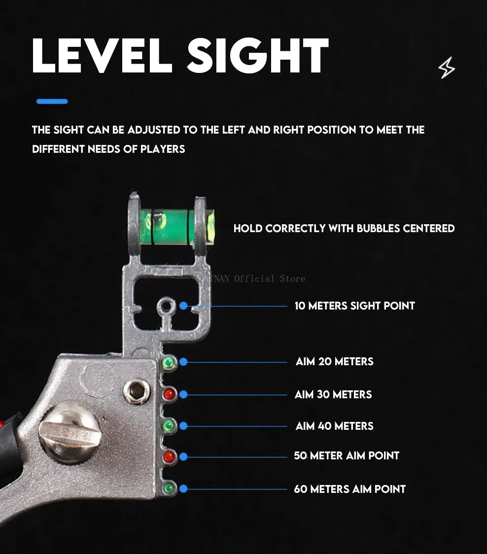 High precision Hunting Laser Alloy Slingshot with Rubber Band Outdoor Sports Hunting Shooting Catapult accessories