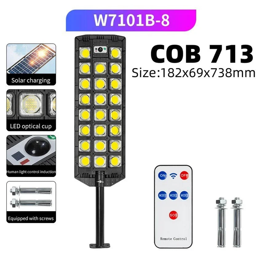 Newest Solar Street Lights Motion Sensor LED Solar Flood Light Dusk To Dawn Outdoor IP66 Waterproof LED Security Lamp for Yard