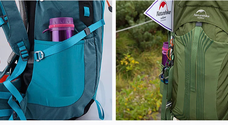 Naturehike Outdoor Hiking Bag Professional Large Capcity Backpack Suspension System Camp Climbing Backpack With Waterproof Cover