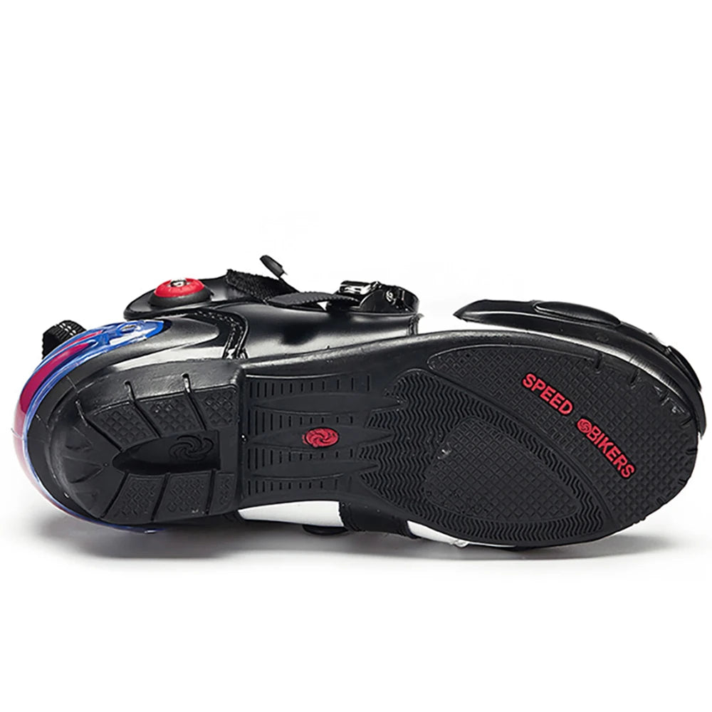 Men Women Motorcycle Racing Boots Sneakers Shoes Microfiber Leather Anti-collision Protection Motocross Off-Road Boots Non-slip