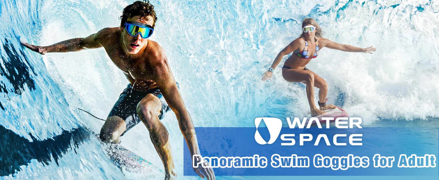 Large Frame Swimming Goggles Adult High-Definition Anti Fog Electroplated Swimming Goggles For Women Men  Silicone Goggle