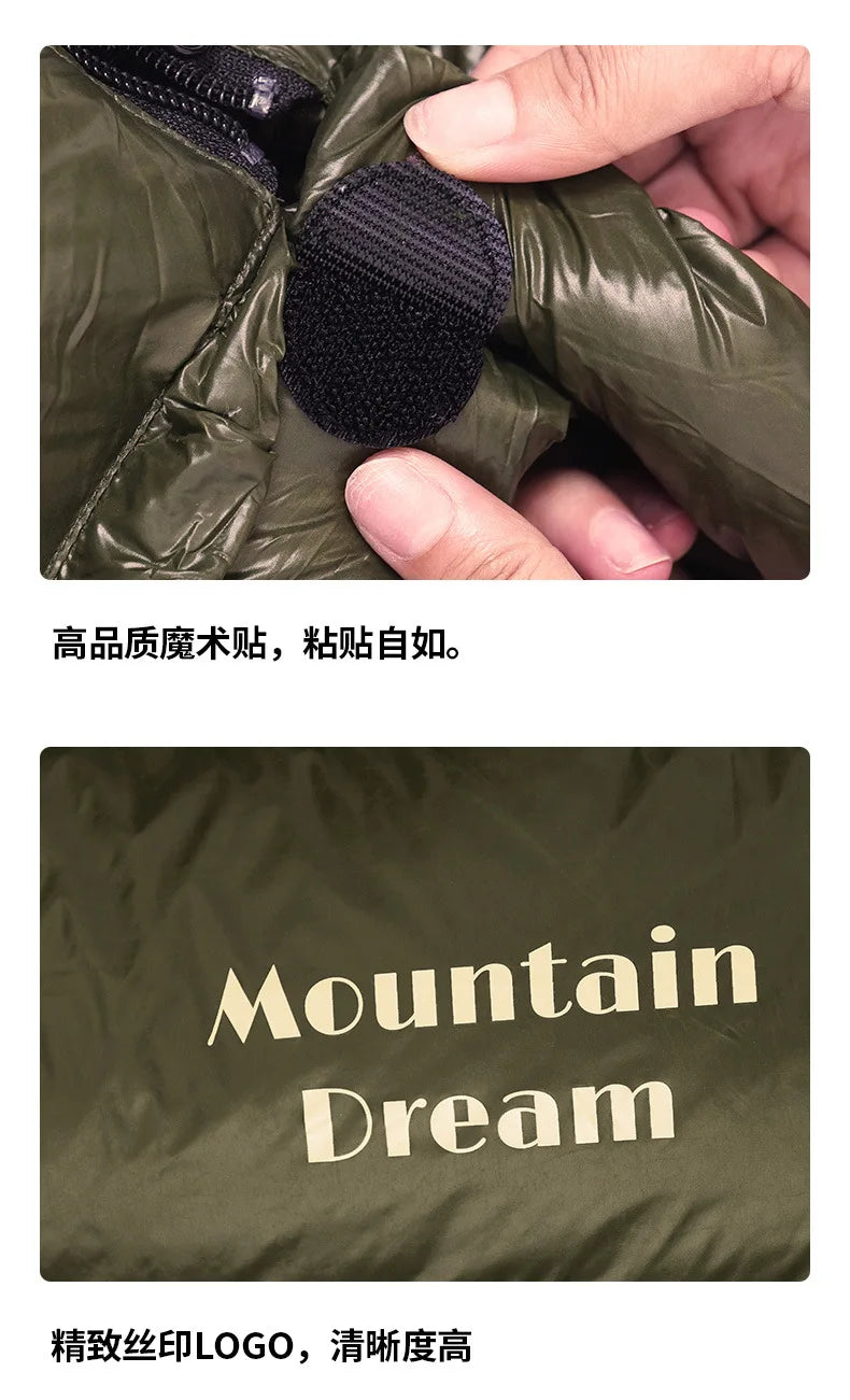 Lightweight Subzero Sleeping Bag Portable Thermal Mummy Hiking Outdoor Backpacking Rectangular Waterproof Winter Hood Camping