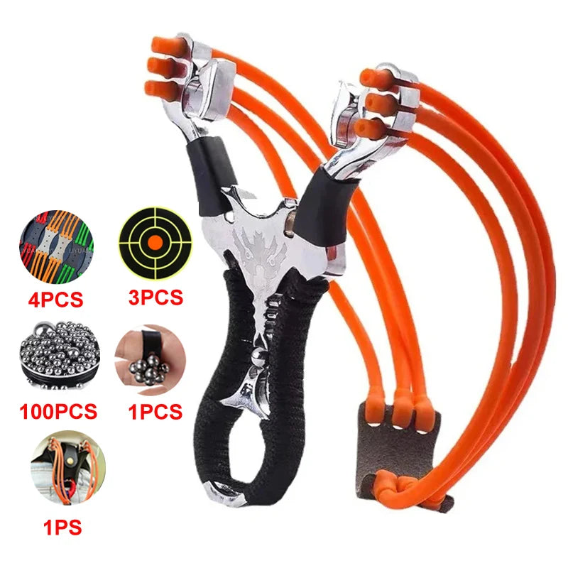 Metal Slingsshot Powerful and Precise Shooting Slingshot Outdoor Hunting Shooting Catapult Sling shot Accessorie