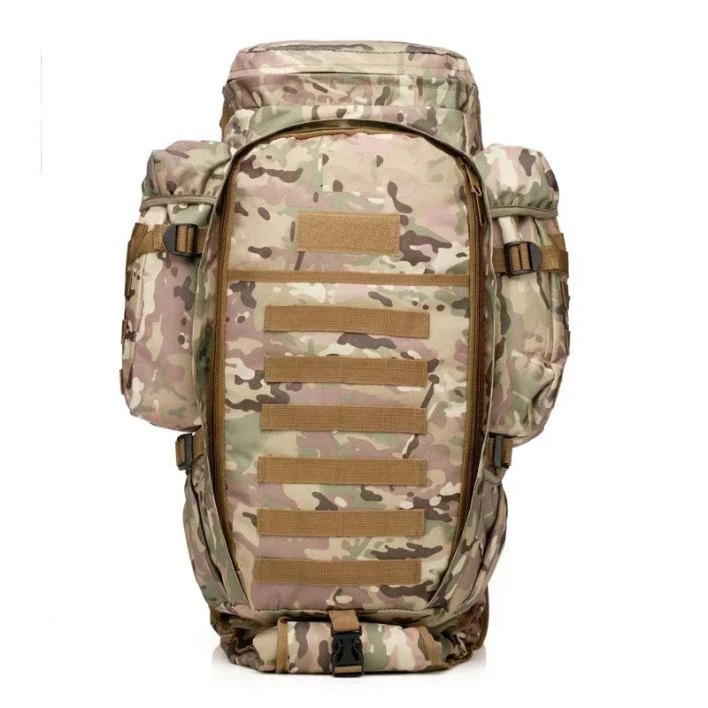 70L Large Capacity Camping Bag Multifunction Hunting Tactical Backpack Molle Hunting Outdoor  Climbing Travel Fishing Bag