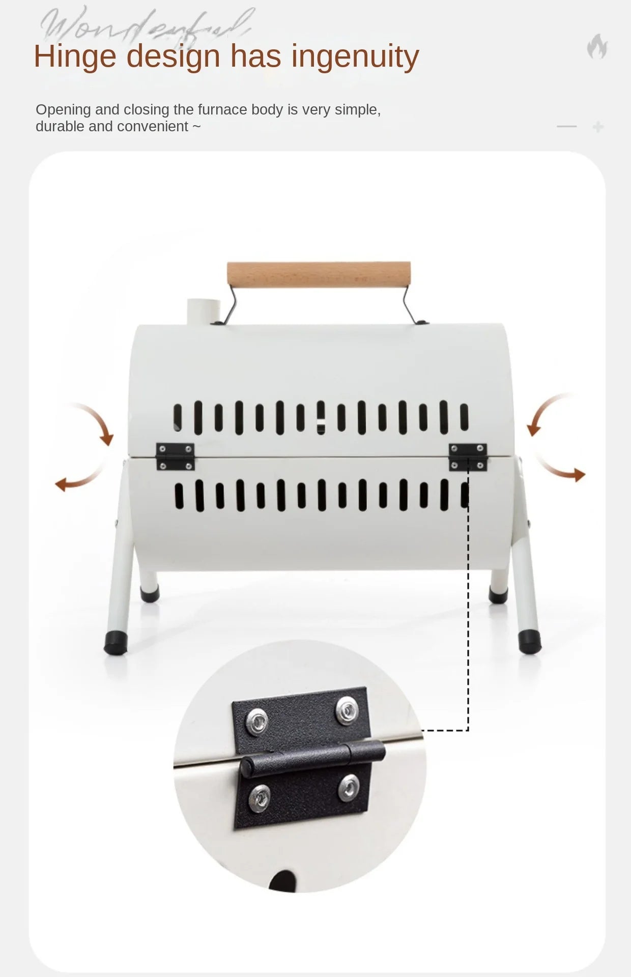 Barbecue Grill Outdoor Portable Picnic Camping Folding Smokeless Grill Household Portable Charcoal Heating Barbecue Grill 2025